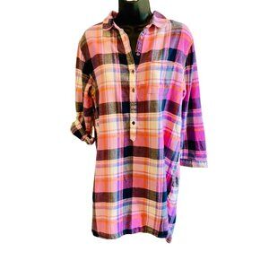 Night owl nightdress/ lounger flannel cotton 38 chest 42 hip long sleeves